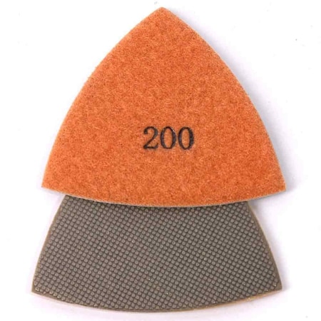 Specialty Diamond 200g Electroplated Triangular Diamond Polishing Pad for Oscillating Tools MB1T